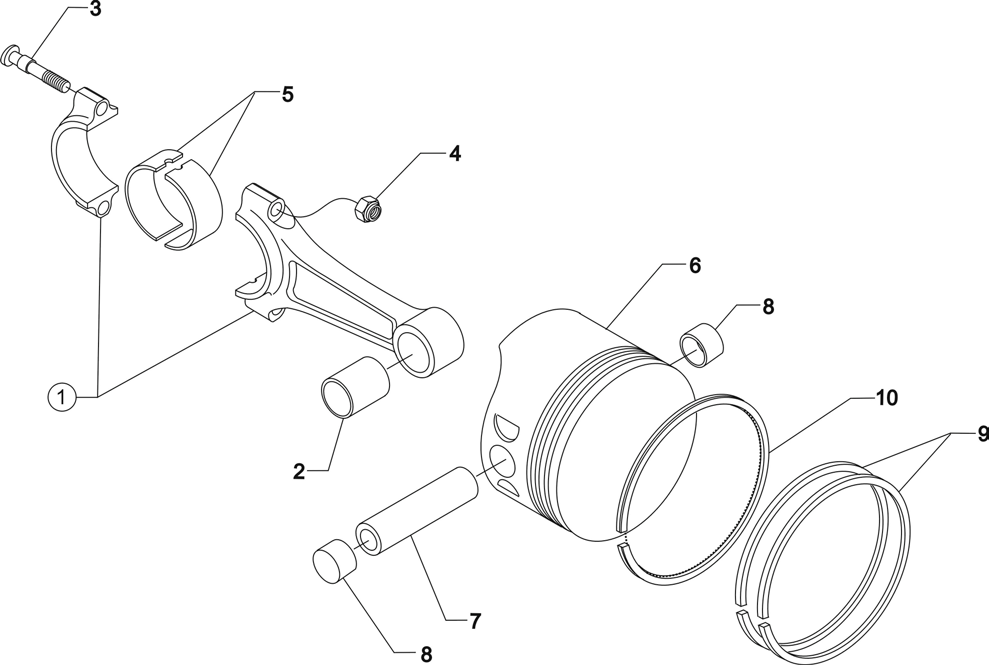 Connecting Rods, Pistons and Ring Assemblies