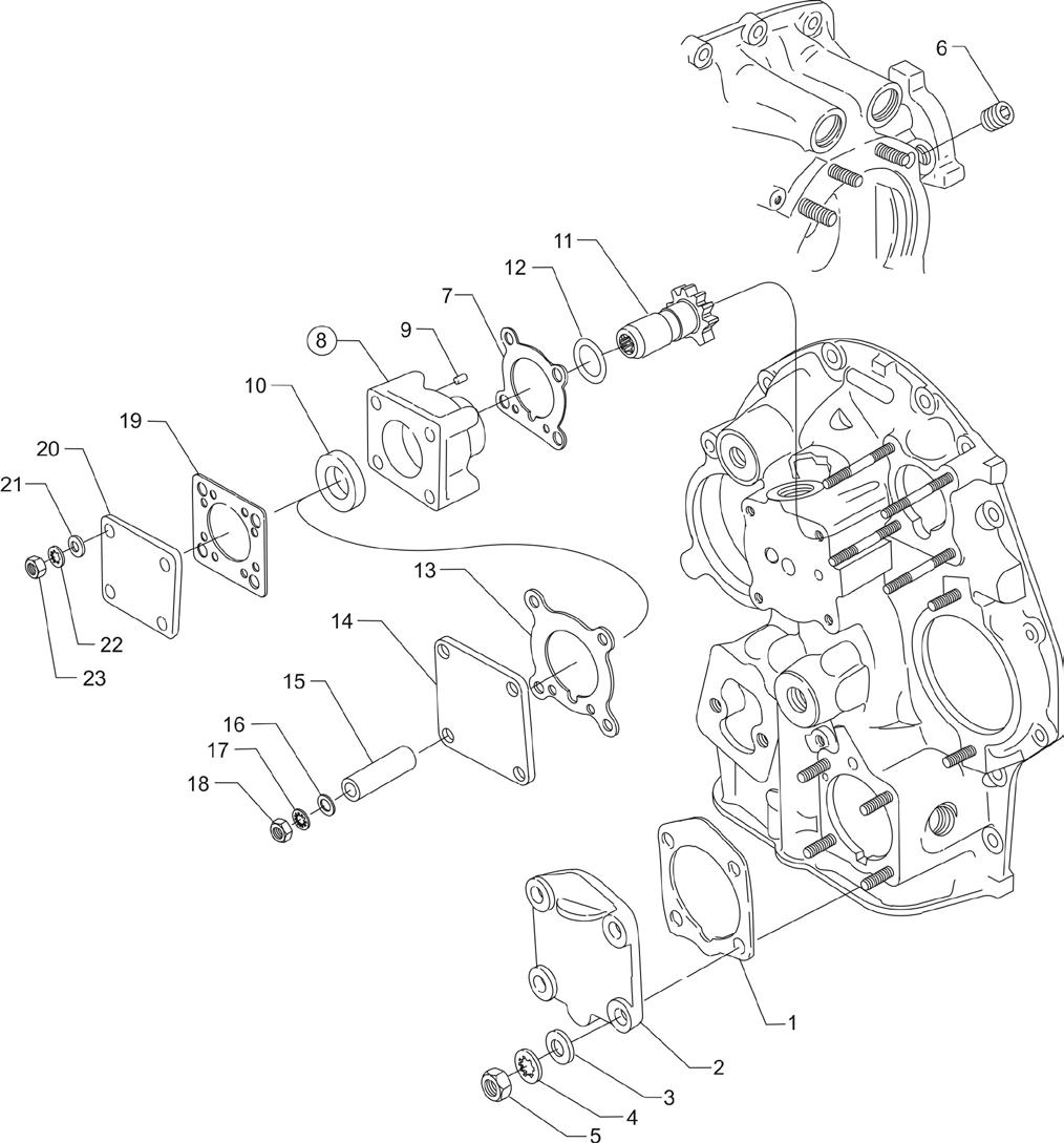 Propeller Governor Drive Cover, Vacuum Pump Drive and Cover